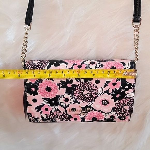 NWT KATE SPADE DAHLIA CROSSBODY FLORAL PINK MULTI GOLD CHAIN - Picture 6 of 13